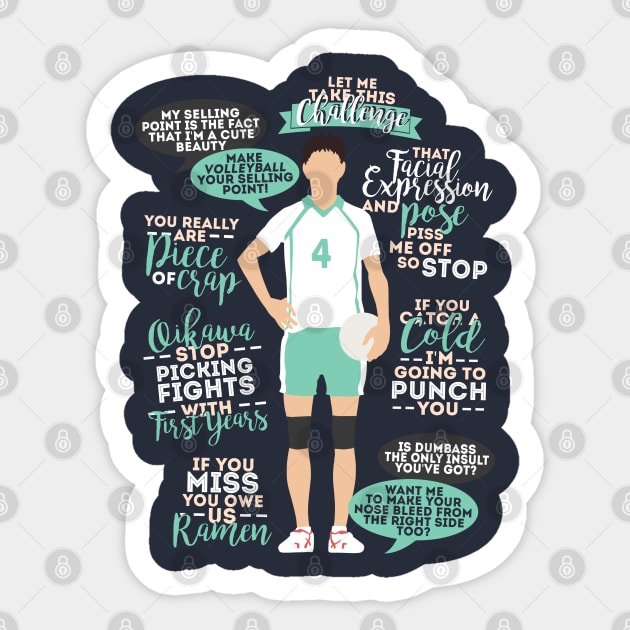 Iwaizumi Quotes Sticker by ZeroKara